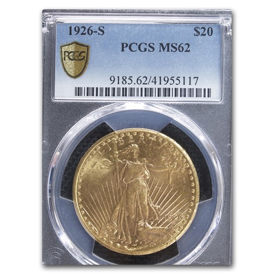 1926-S $20 Saint-Gaudens Gold Double Eagle MS-62 PCGS 1926-S $20 Saint-Gaudens Gold Double Eagle MS-62 PCGS