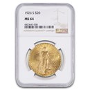 1926-S $20 St Gaudens Gold Double Eagle MS-64 NGC