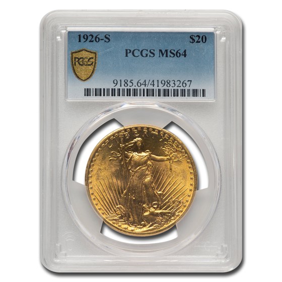 1926-S $20 St Gaudens Gold Double Eagle MS-64 PCGS 1926-S $20 St Gaudens Gold Double Eagle MS-64 PCGS