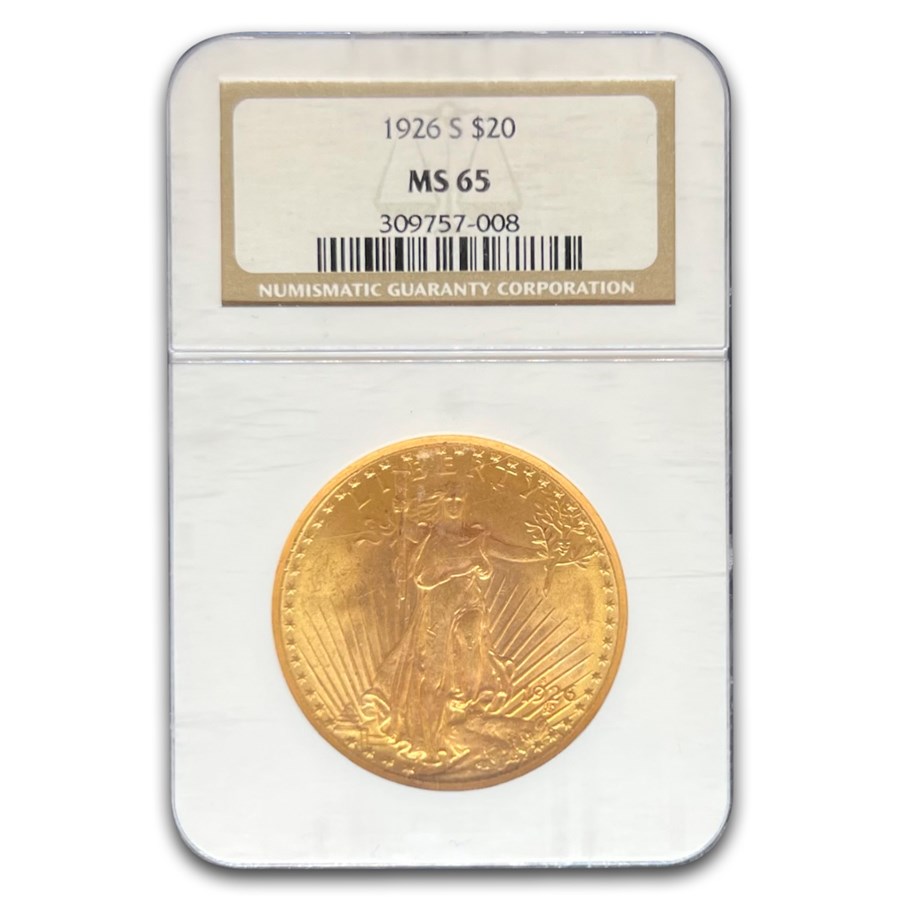 1926-S $20 St Gaudens Gold Double Eagle MS-65 NGC