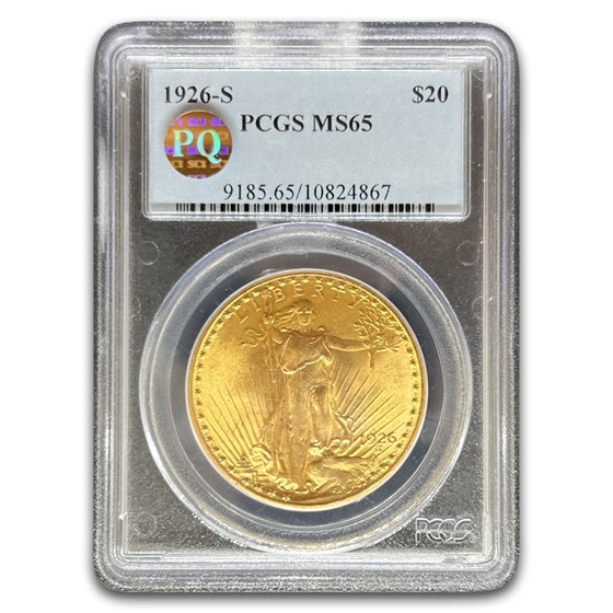 1926-S $20 St Gaudens Gold Double Eagle MS-65 PCGS