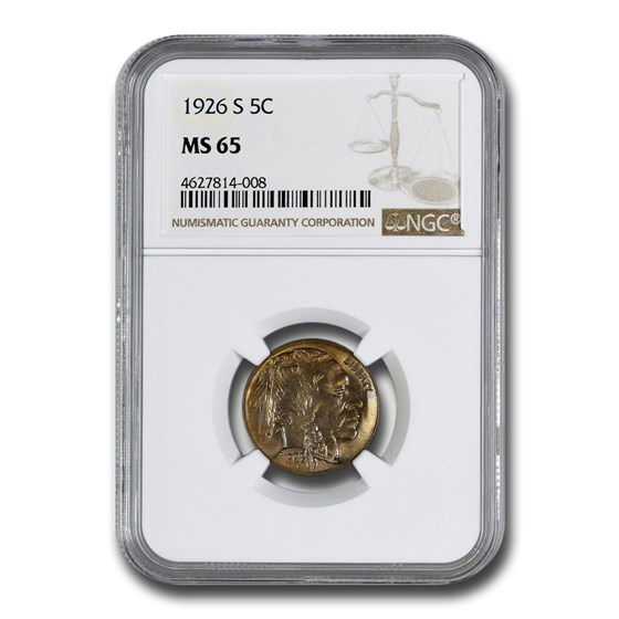 1926-S Buffalo Nickel MS-65 NGC 1926-S Buffalo Nickel MS-65 NGC