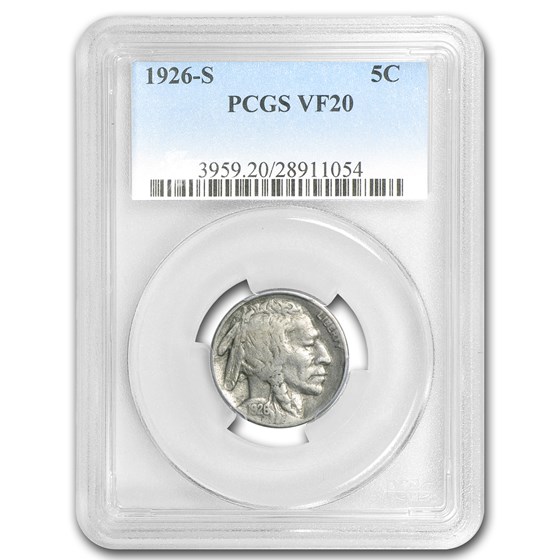 1926-S Buffalo Nickel VF-20 PCGS 1926-S Buffalo Nickel VF-20 PCGS