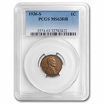 1926-S Lincoln Cent MS-63 PCGS (Red/Brown)