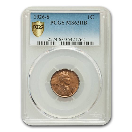 1926-S Lincoln Cent MS-63 PCGS (Red/Brown) 1926-S Lincoln Cent MS-63 PCGS (Red/Brown)