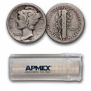 1926-S Mercury Dime 50-Coin Roll Avg Circ