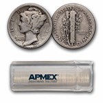 1926-S Mercury Dime 50-Coin Roll Avg Circ