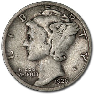 1926-S Mercury Dime Fine 1926-S Mercury Dime Fine