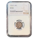 1926-S Mercury Dime VF-25 NGC