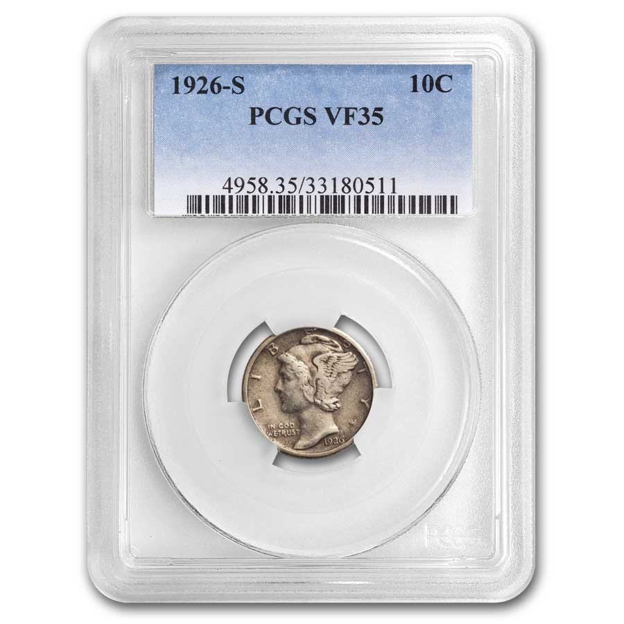 1926-S Mercury Dime VF-35 PCGS