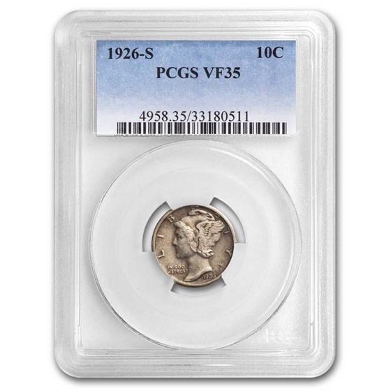 1926-S Mercury Dime VF-35 PCGS 1926-S Mercury Dime VF-35 PCGS