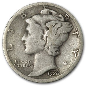 1926-S Mercury Dime VG 1926-S Mercury Dime VG