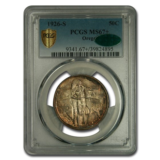 1926-S Oregon Half Dollar MS-67+ PCGS CAC 1926-S Oregon Half Dollar MS-67+ PCGS CAC
