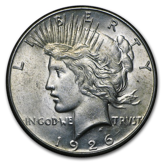1926-S Peace Dollar BU Details (Cleaned)