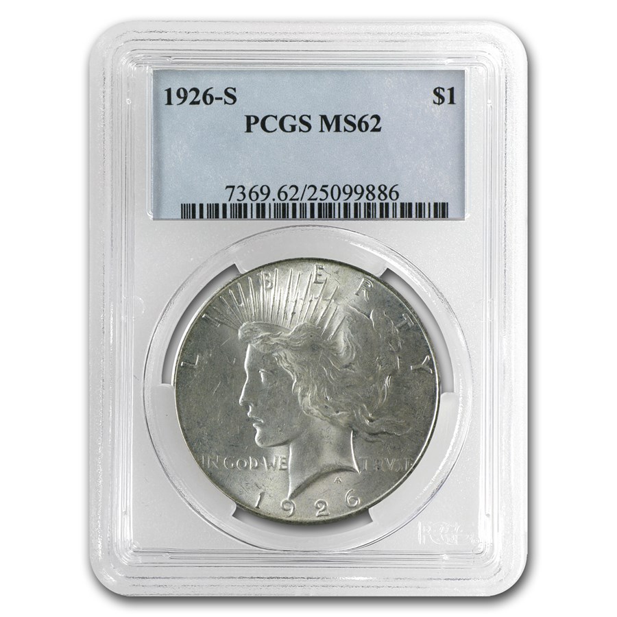 1926-S Peace Dollar MS-62 PCGS