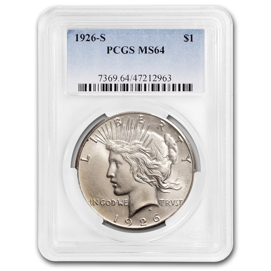 1926-S Peace Dollar MS-64 PCGS