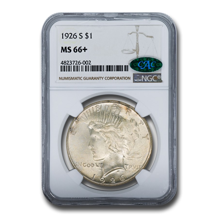 1926-S Peace Dollar MS-66+ NGC CAC