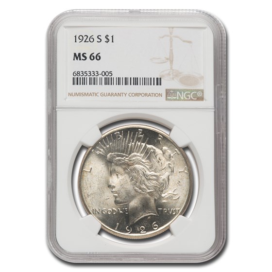 1926-S Peace Dollar MS-66 NGC 1926-S Peace Dollar MS-66 NGC