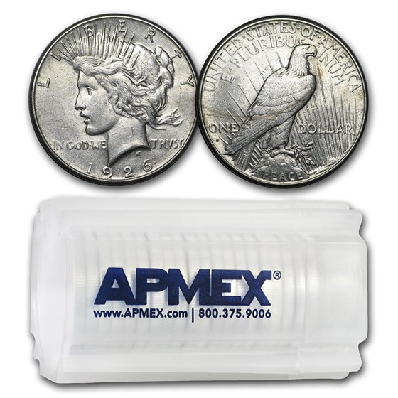 1926-S Peace Silver Dollars XF (20-Coin Roll) 1926-S Peace Silver Dollars XF (20-Coin Roll)
