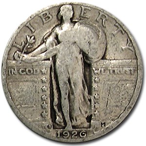 1926-S Standing Liberty Quarter Good/VG 1926-S Standing Liberty Quarter Good/VG