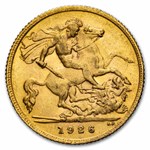 1926-SA South Africa Gold 1/2 Sovereign AU