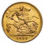 1926-SA South Africa Gold 1/2 Sovereign BU