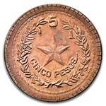 1926-So Chile 5 Pesos Pattern AU-58 NGC