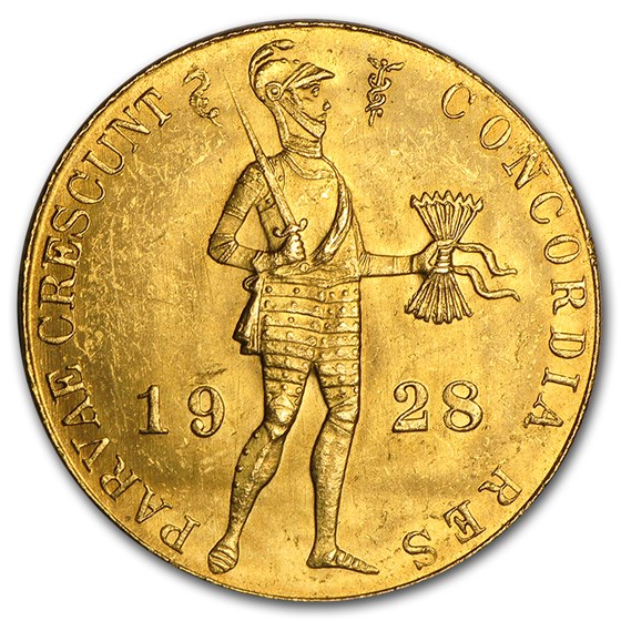1927-1928 Netherlands Gold 1 Ducat AU 1927-1928 Netherlands Gold 1 Ducat AU