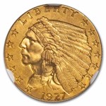 1927 $2.50 Indian Gold Quarter Eagle MS-62 NGC