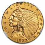 1927 $2.50 Indian Gold Quarter Eagle MS-63 NGC