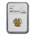 1927 $2.50 Indian Gold Quarter Eagle MS-63 NGC