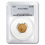 1927 $2.50 Indian Gold Quarter Eagle MS-63 PCGS