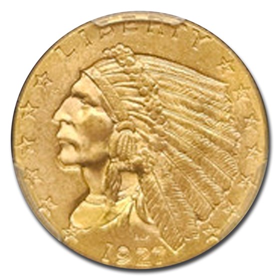 1927 $2.50 Indian Gold Quarter Eagle MS-64 PCGS CAC