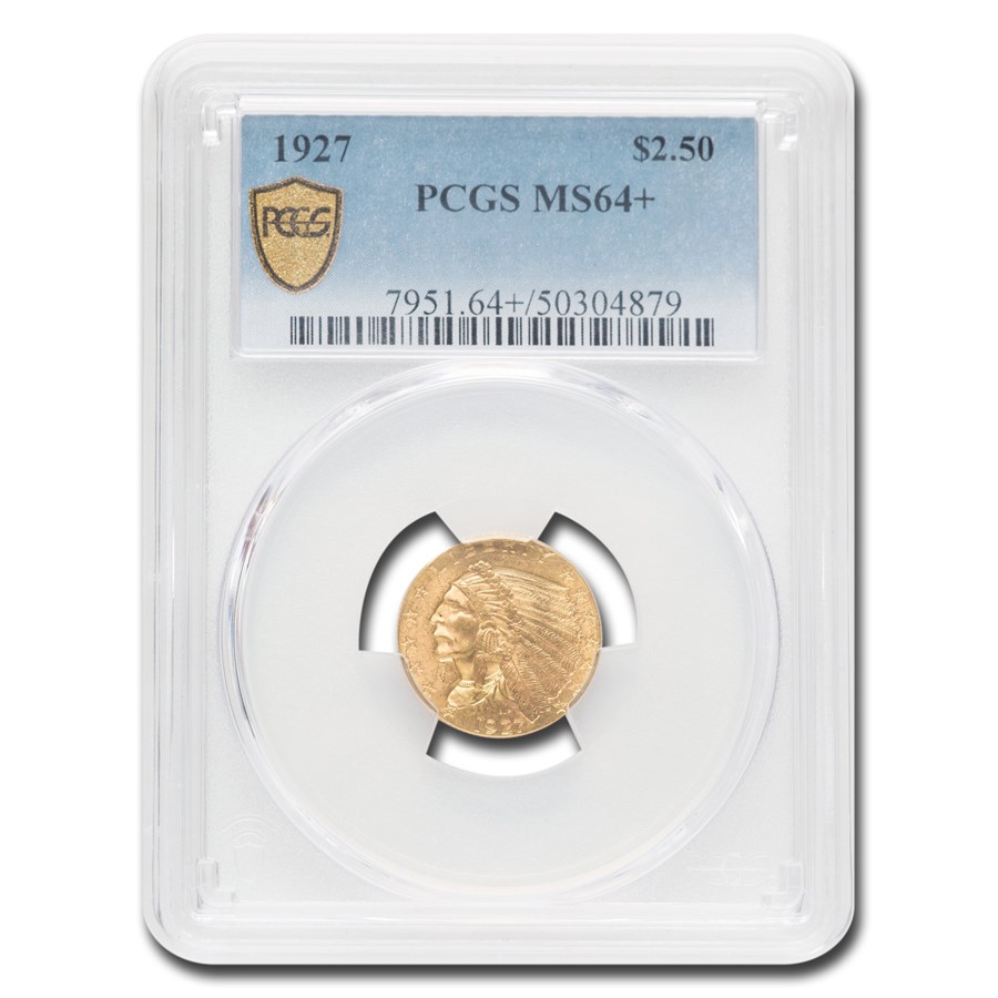 1927 $2.50 Indian Gold Quarter Eagle MS-64+ PCGS