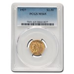 1927 $2.50 Indian Gold Quarter Eagle MS-65 PCGS