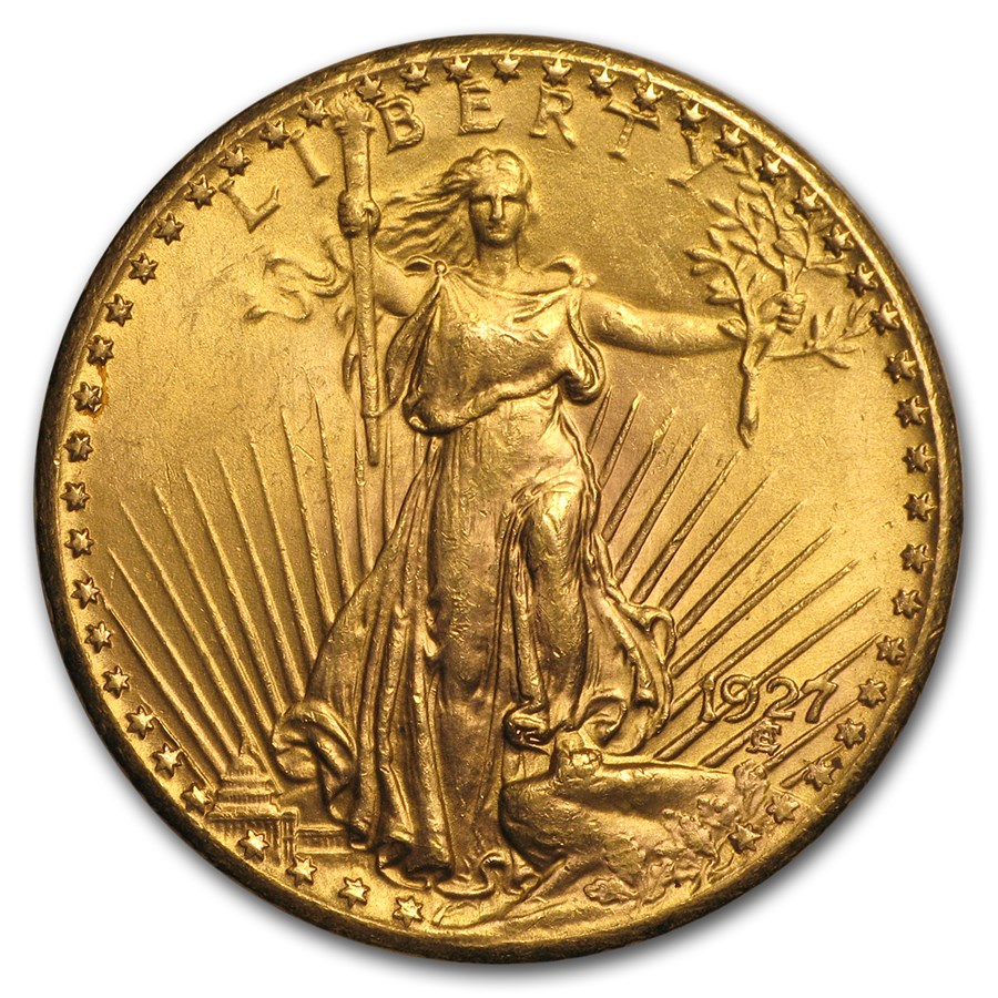 1927 $20 Saint-Gaudens Gold Double Eagle AU
