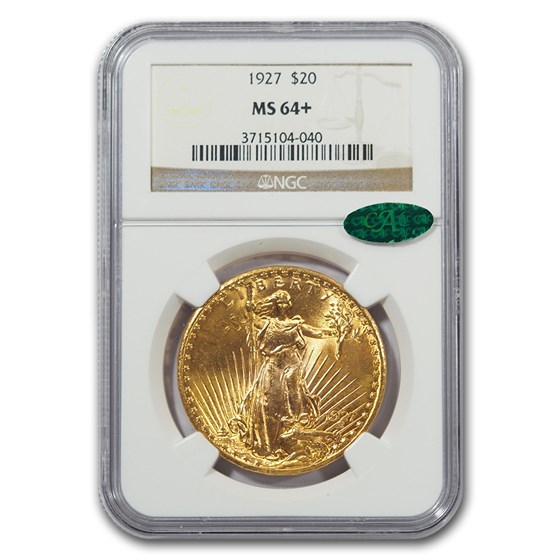 1927 $20 Saint-Gaudens Gold Double Eagle MS-64+ NGC CAC 1927 $20 Saint-Gaudens Gold Double Eagle MS-64+ NGC CAC