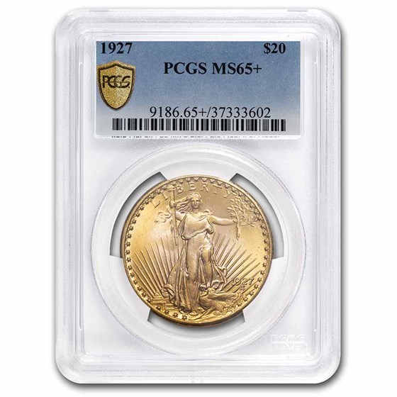1927 $20 Saint-Gaudens Gold Double Eagle MS-65+ PCGS