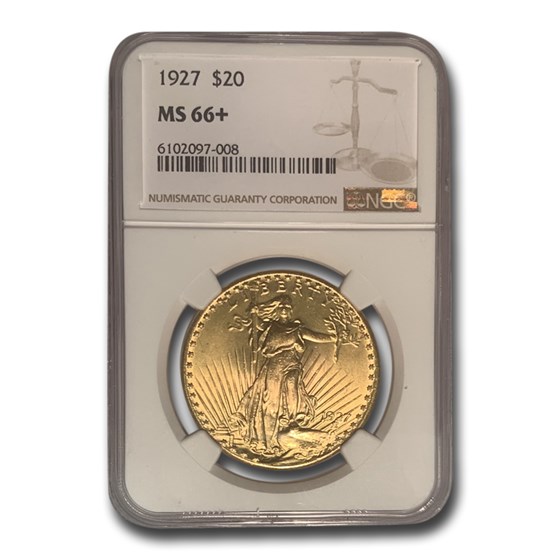 1927 $20 Saint-Gaudens Gold Double Eagle MS-66+ NGC 1927 $20 Saint-Gaudens Gold Double Eagle MS-66+ NGC
