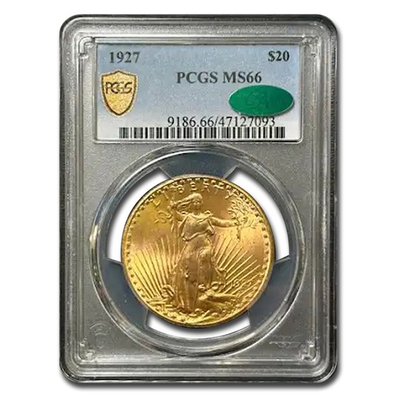 1927 $20 Saint-Gaudens Gold Double Eagle MS-66 PCGS (CAC) 1927 $20 Saint-Gaudens Gold Double Eagle MS-66 PCGS (CAC)