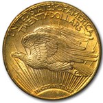1927 $20 St Gaudens Gold Double Eagle MS-62 PCGS