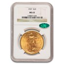 1927 $20 St Gaudens Gold Double Eagle MS-63 NGC CAC