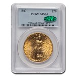 1927 $20 St Gaudens Gold Double Eagle MS-64 PCGS CAC