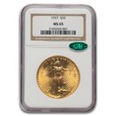 1927 $20 St Gaudens Gold Double Eagle MS-65 NGC CAC
