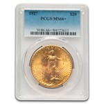 1927 $20 St. Gaudens Gold Double Eagle MS-66+ PCGS
