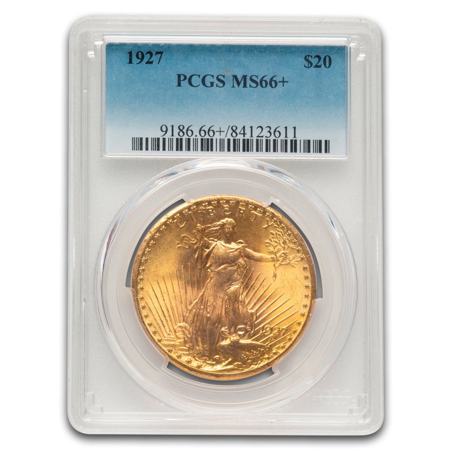1927 $20 St. Gaudens Gold Double Eagle MS-66+ PCGS