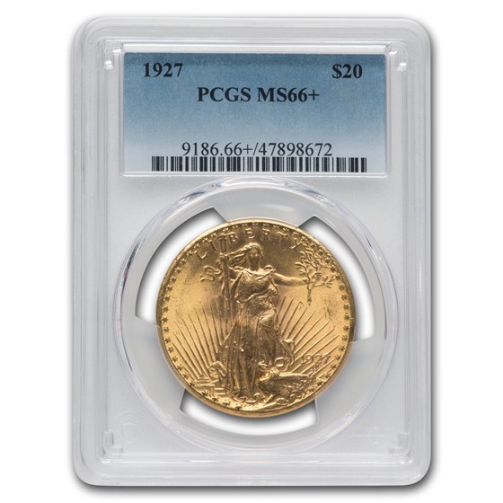 1927 $20 St. Gaudens Gold Double Eagle MS-66+ PCGS 1927 $20 St. Gaudens Gold Double Eagle MS-66+ PCGS