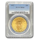 1927 $20 St Gaudens Gold Double Eagle MS-66 PCGS