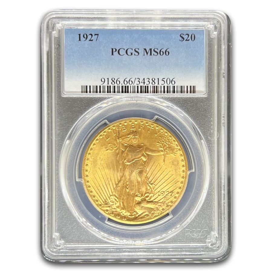 1927 $20 St Gaudens Gold Double Eagle MS-66 PCGS