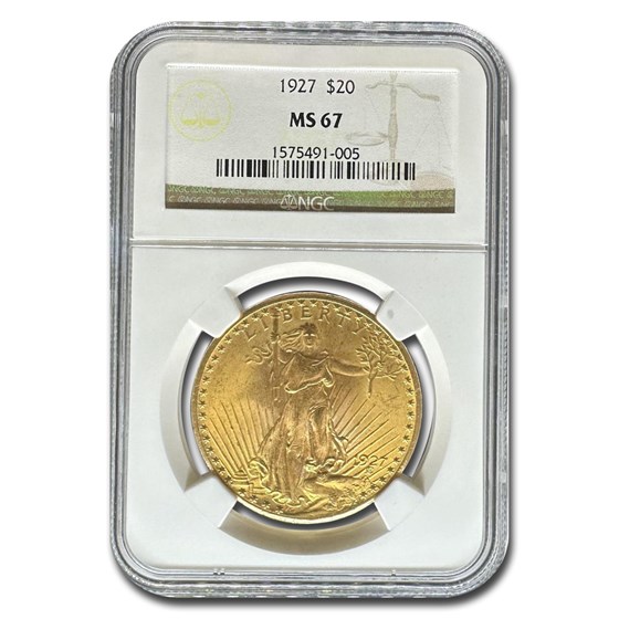 1927 $20 St Gaudens Gold Double Eagle MS-67 NGC 1927 $20 St Gaudens Gold Double Eagle MS-67 NGC